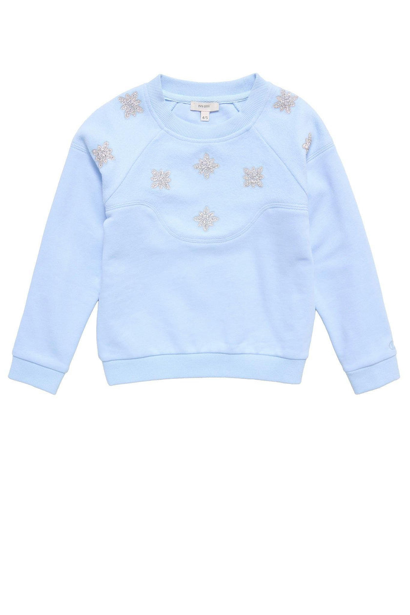 Mini Casey Crewneck Sweatshirt in Light Blue