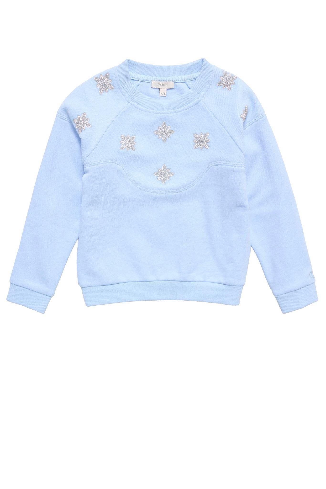 Mini Casey Crewneck Sweatshirt in Light Blue