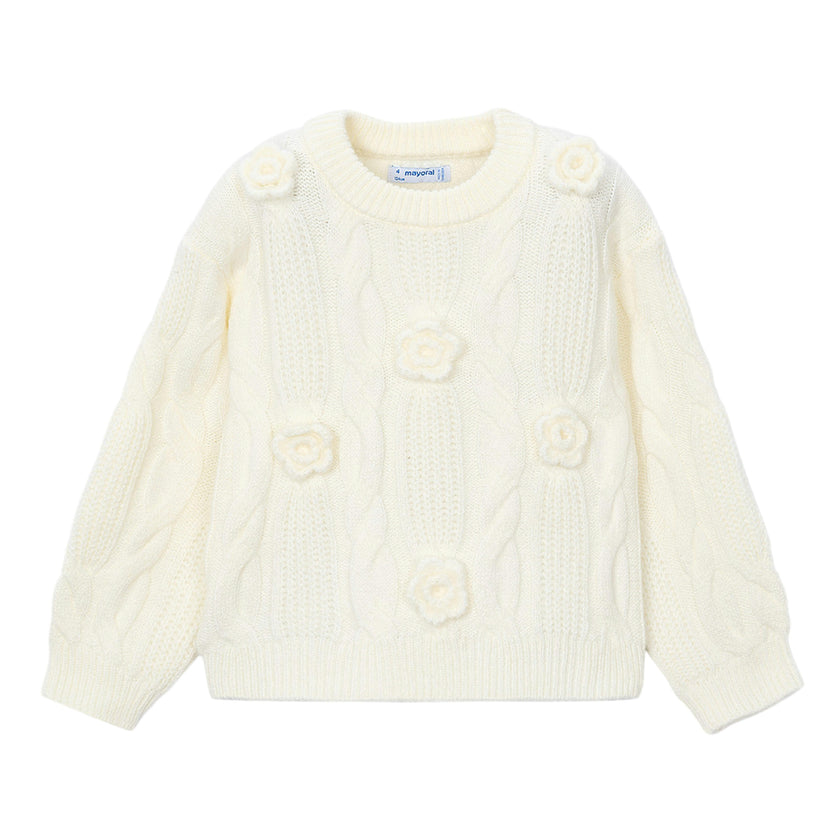 Cream Cable Knit Sweater