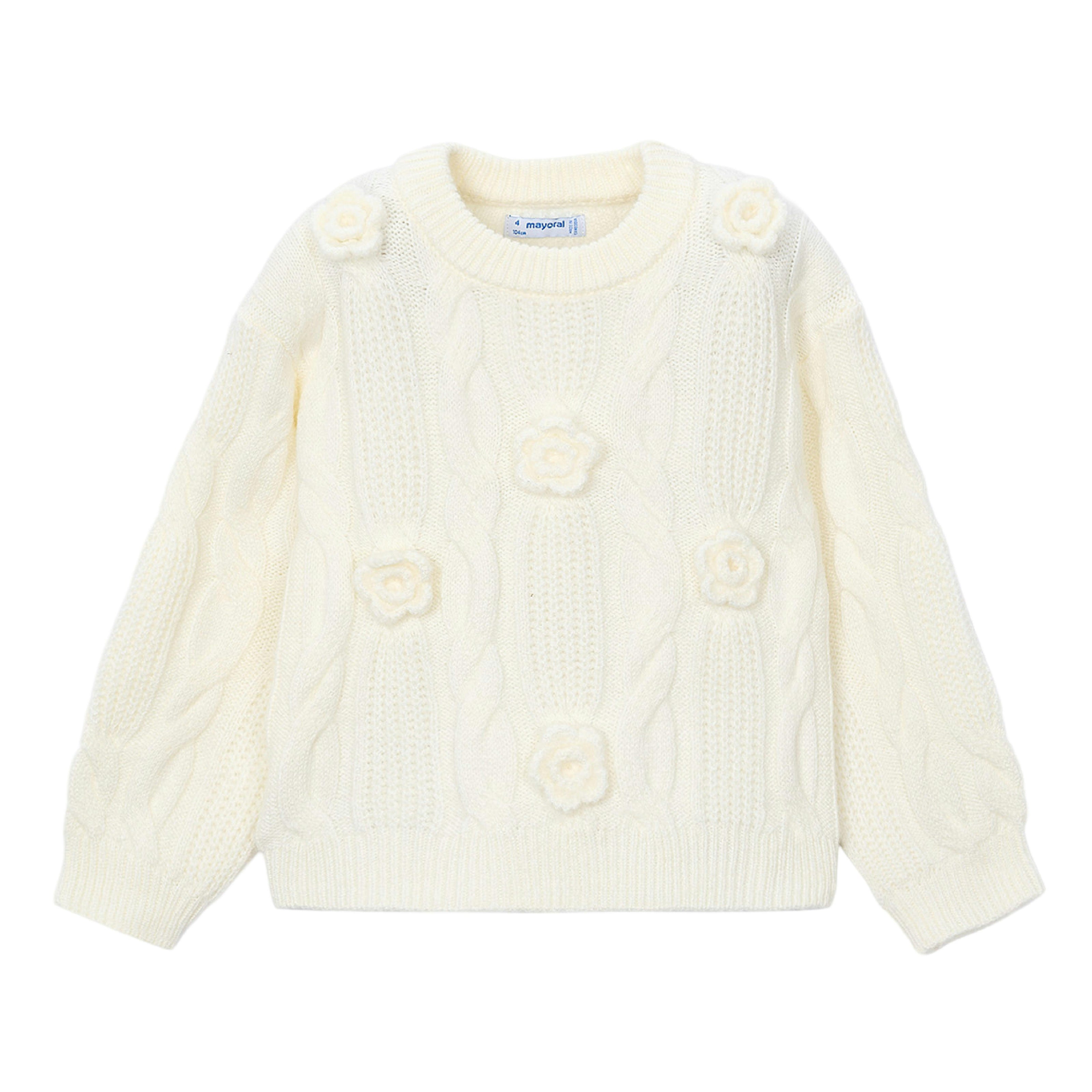 Cream Cable Knit Sweater
