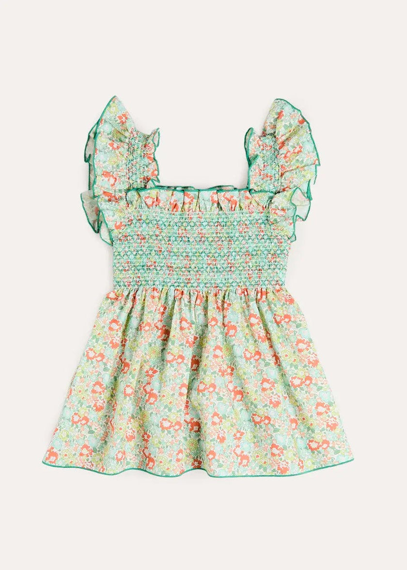 Mabel Floral Blouse in Green (2-12yrs)
