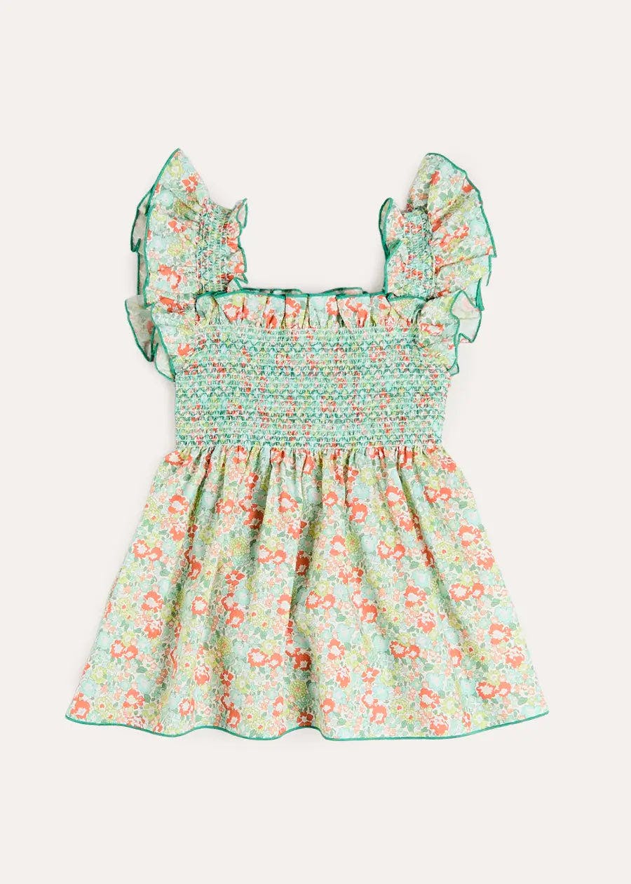 Mabel Floral Blouse in Green (2-12yrs)