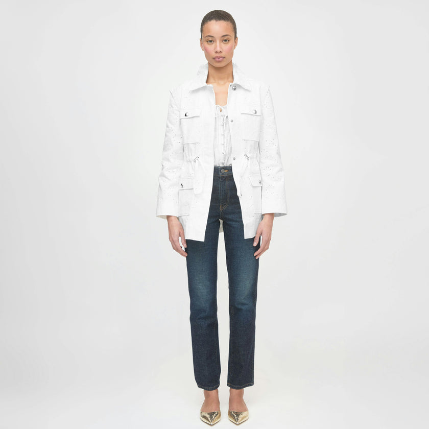 The Gillian Jacket - Ivory Eyelet