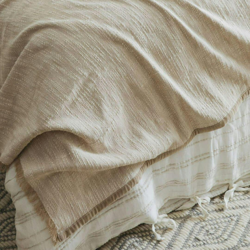 Tranquil Oatmeal Weave Throw