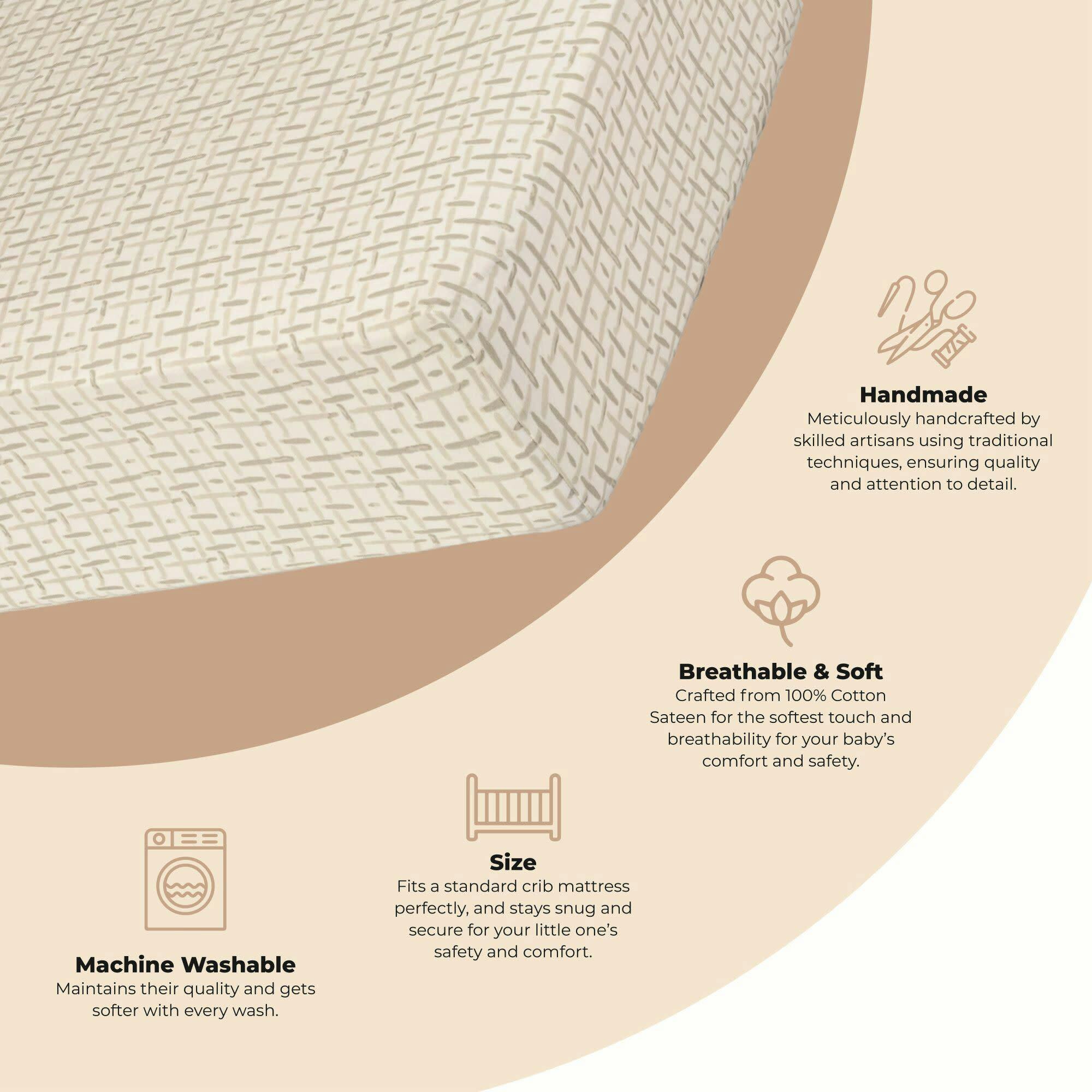 Cove Fitted Crib Sheet (Hashtag)