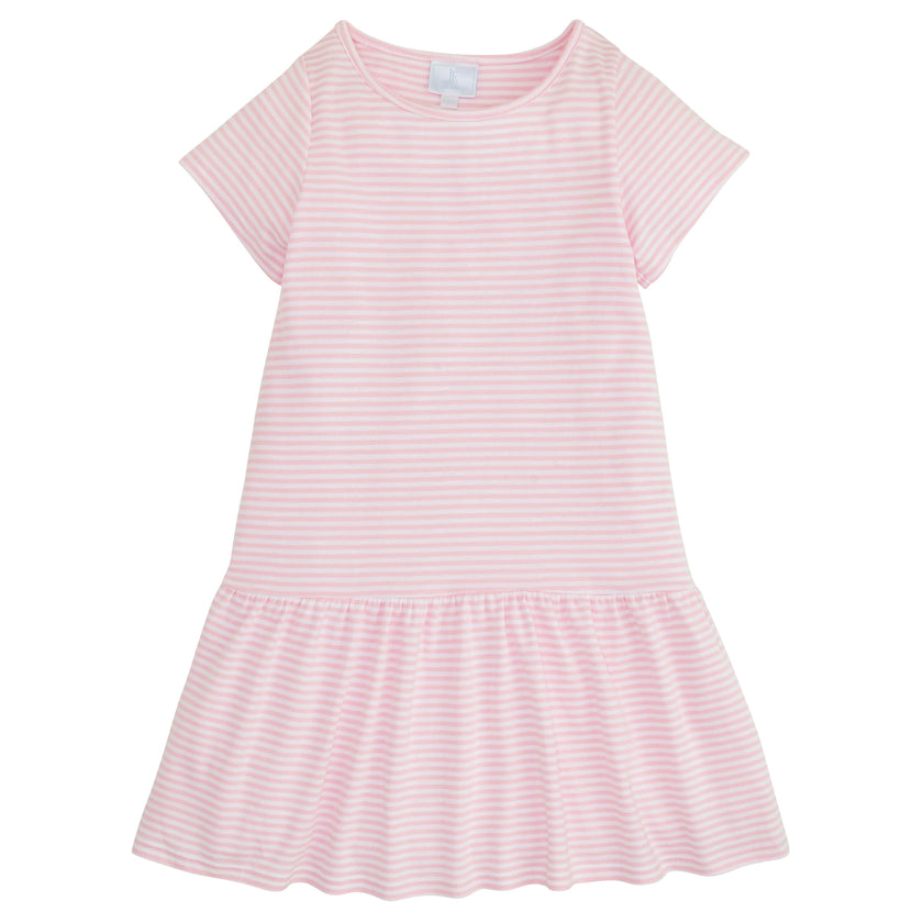 Kari T-Shirt Dress - Light Pink Stripe