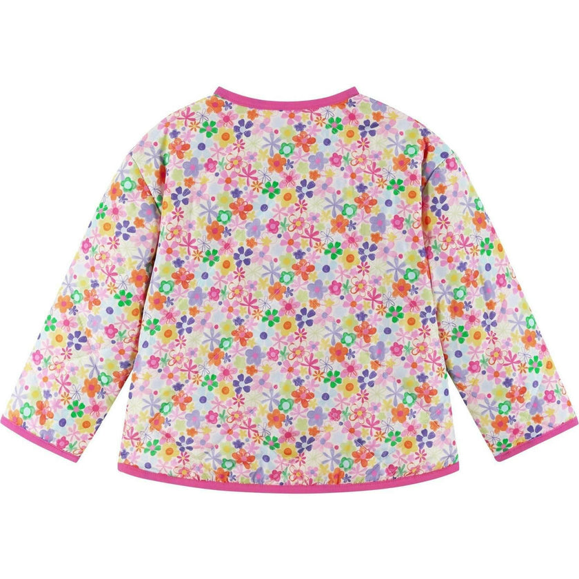 Girls Cream Bomber | Floral Print