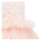 Pink Camellia Tiered Tulle Dress
