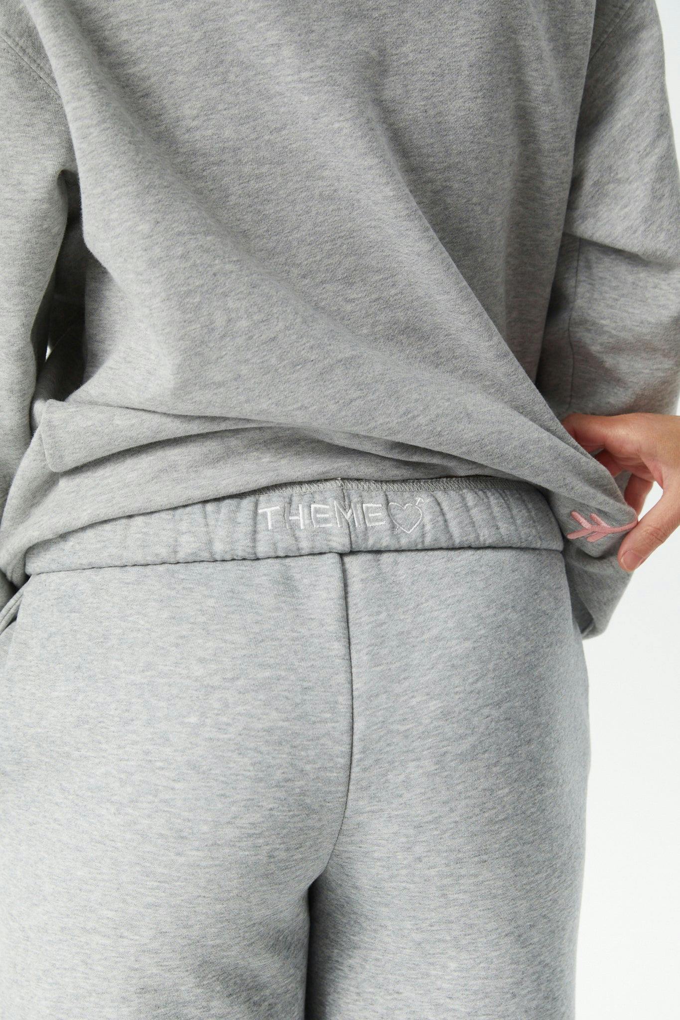 Cami Heather Grey French Terry Wide Leg Jogger - Stole My Heart