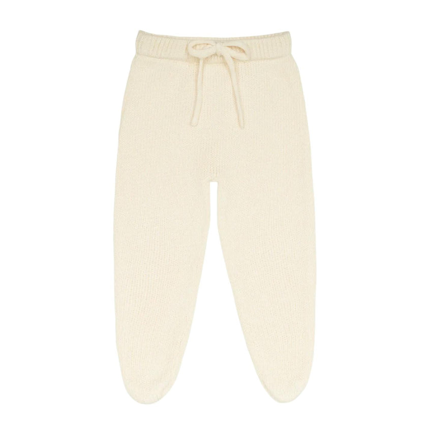 baby cream knit footie pant