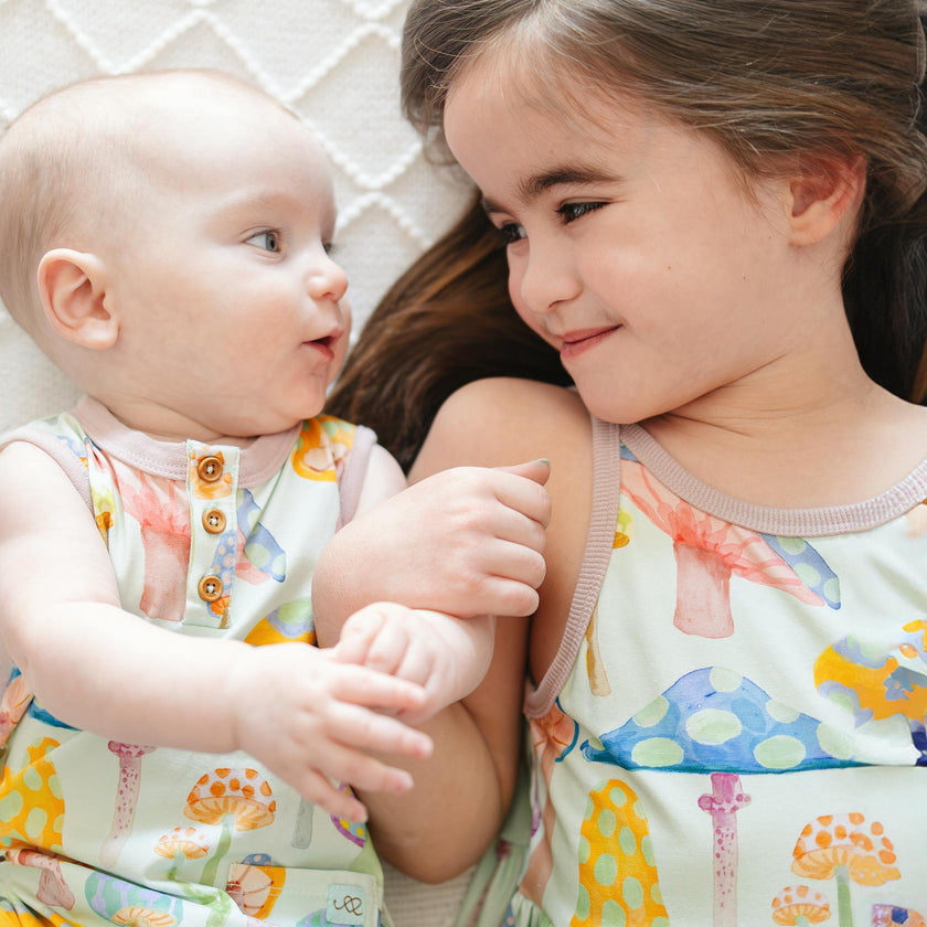 Cleo baby romper shorts | Spring Garden