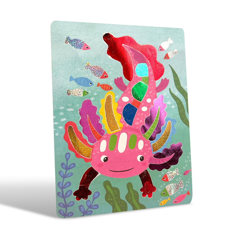 Foil-tastic Foil Art & Coloring Set - Awesome Animals - 12 Pages 24 Foil Sheets