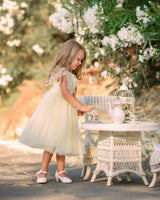 Buttercream Belle Pearl Capelet Flower Girl Dress