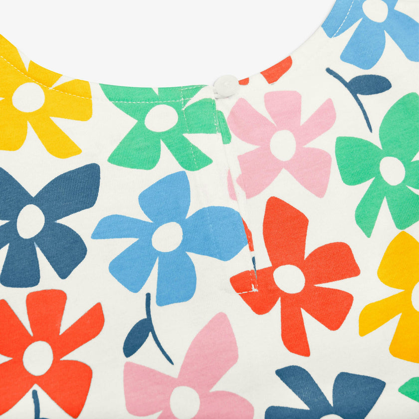 Clearance kids backyard dress in rainbow blooms