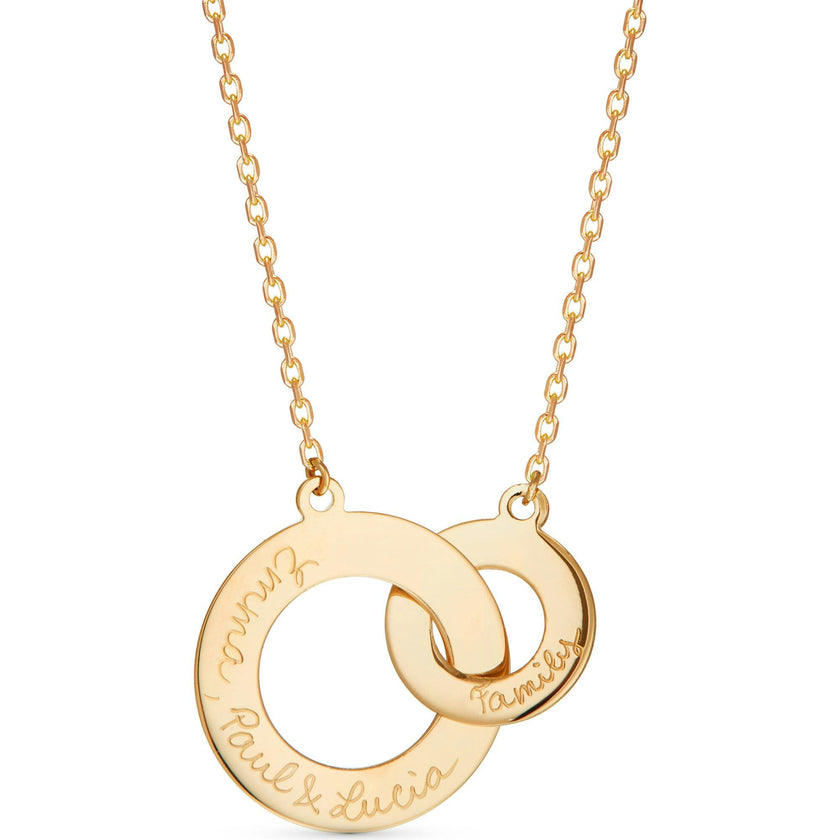 Personalized Intertwined Necklace, 18k Rose Gold Plated