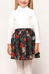 Mini Vanessa Skirt in Midnight Roses