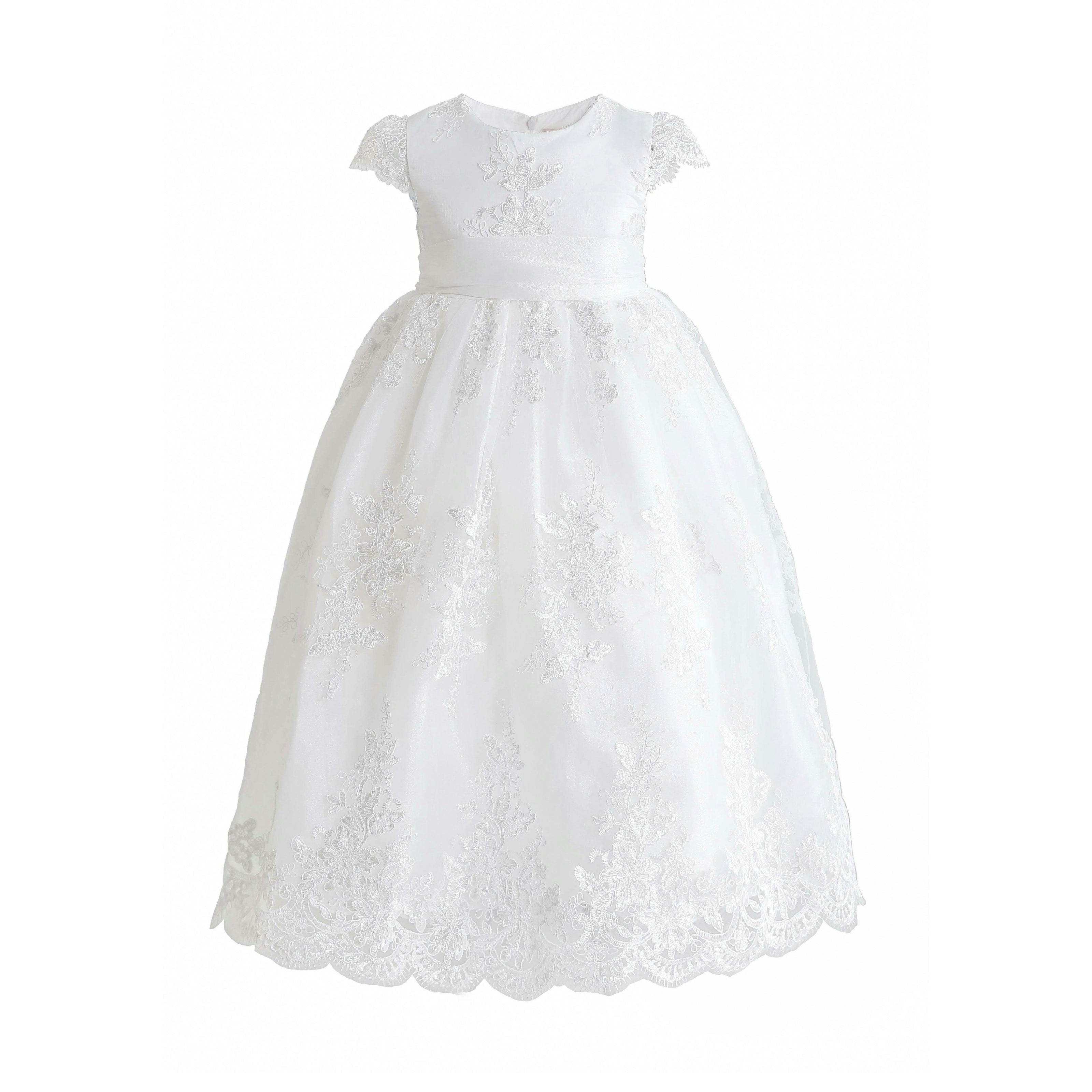 White Valina Lace Communion Dress