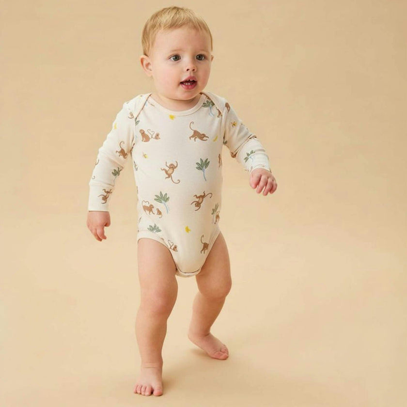 Monkeys Long Sleeve Bodysuit