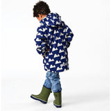 Navy Peak to Peak Recyclced Waterproof Raincoat