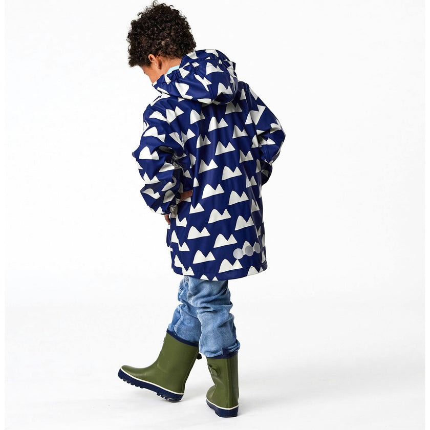 Navy Peak to Peak Recyclced Waterproof Raincoat