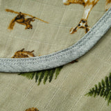 Forest Party Contour Four Layer Burp Cloth