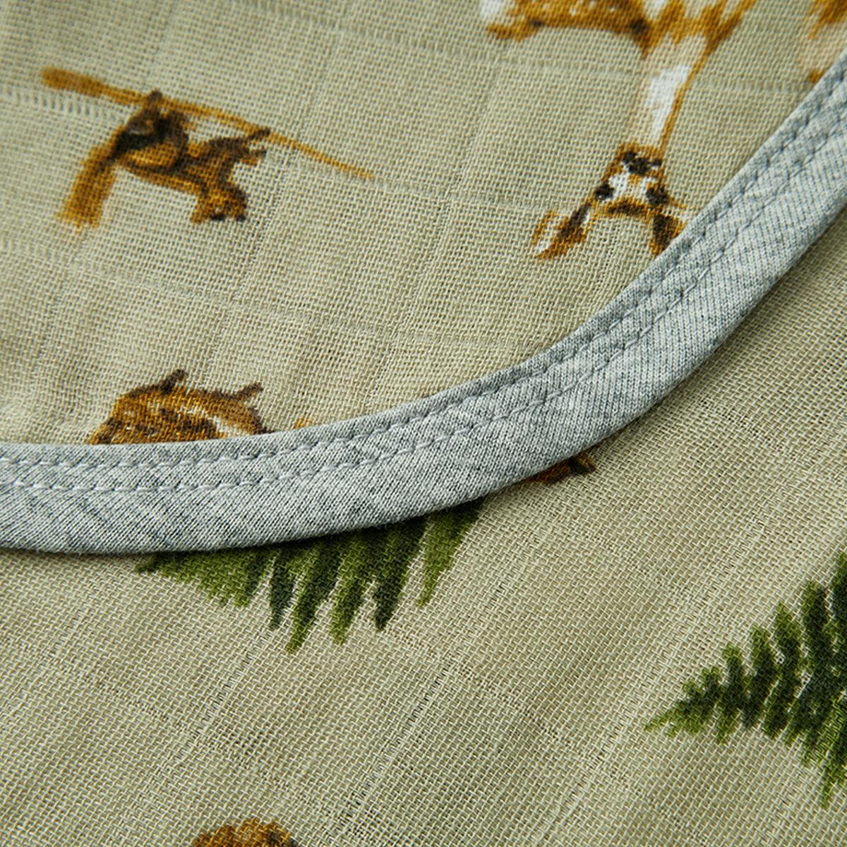Forest Party Contour Four Layer Burp Cloth