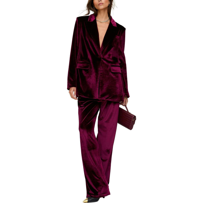 Valerie Straight Leg Velvet Trouser