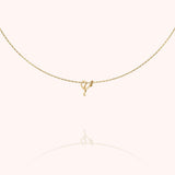 Initial Necklace, 14k Yellow Gold Filled