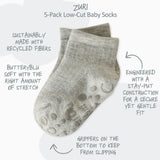 ZURI 5-Pack Baby & Toddler Socks
