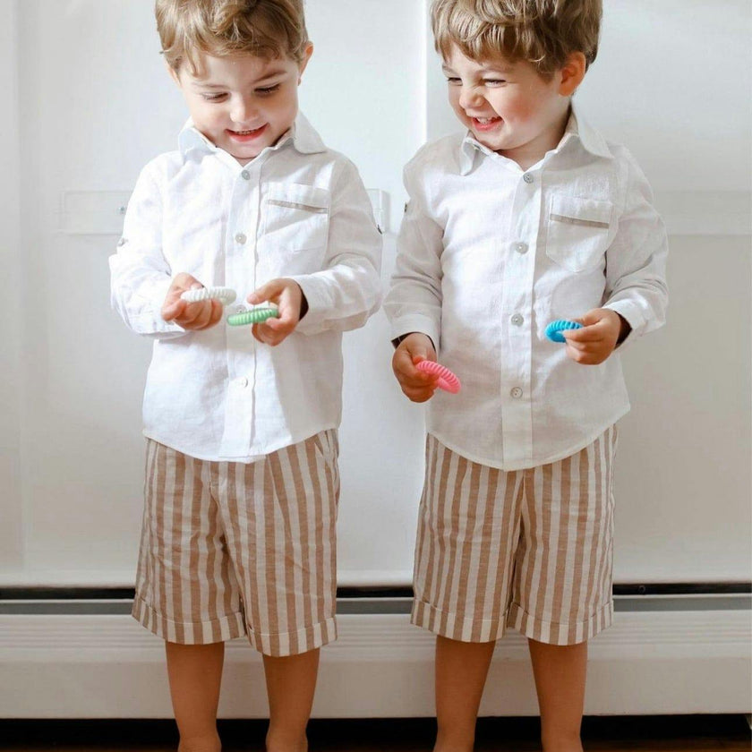 Ashton Striped Linen Shorts and Top Set