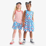Clearance kids park short in checkerboard