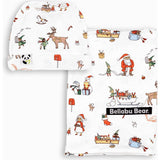 Santa's Workshop Bamboo Swaddle & Beanie Set