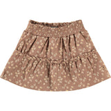 Tiered All-Over Floral Graphic Print Cinched Waist Skirt