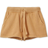 Organic Cotton Knit Shorts, Tan