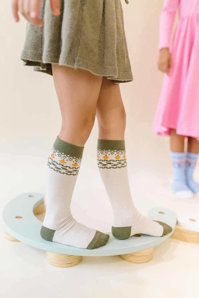 Vintage Pumpkin Knee High Sock