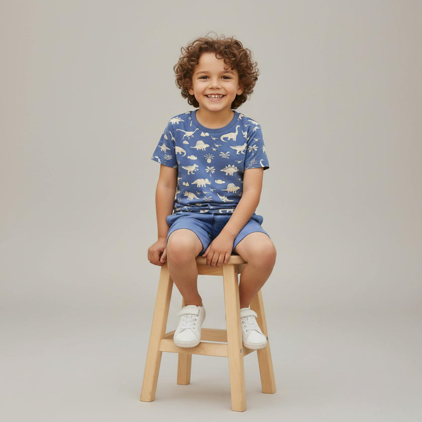 Organic Tee & Shorts Set - Dino