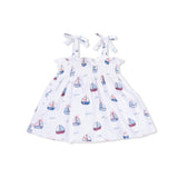 Bubbly Sailboats Pink - Smocked Top & Bike Short