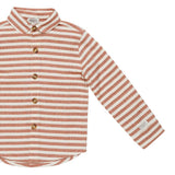 Leom Shirt | Rust - White Striped