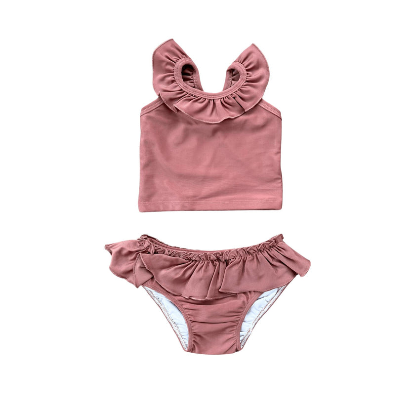 Girl's Two-Piece Tankini Swimsuit Burlwood