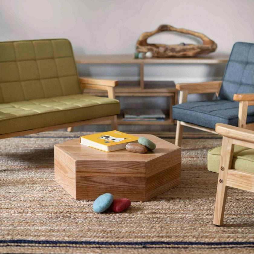 Hexagon Nesting Tables (Set of 3) | Solid European Oak