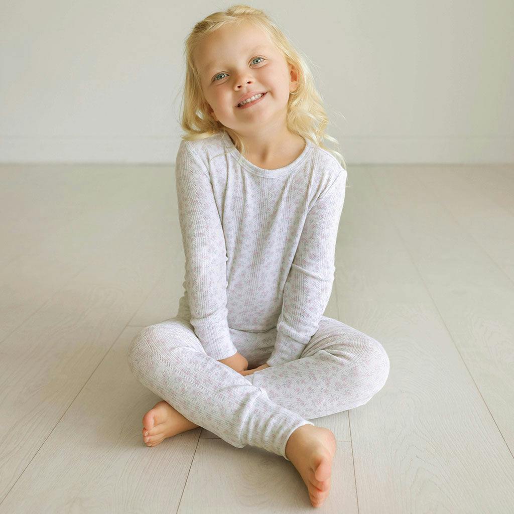 Andina Cream Pointelle Pajama Set