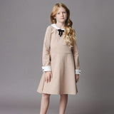 French Look Ponte Dress with Bow