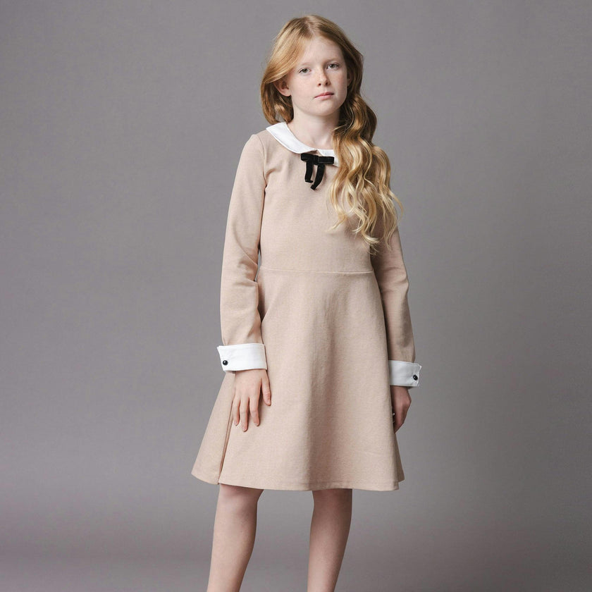 French Look Ponte Dress with Bow