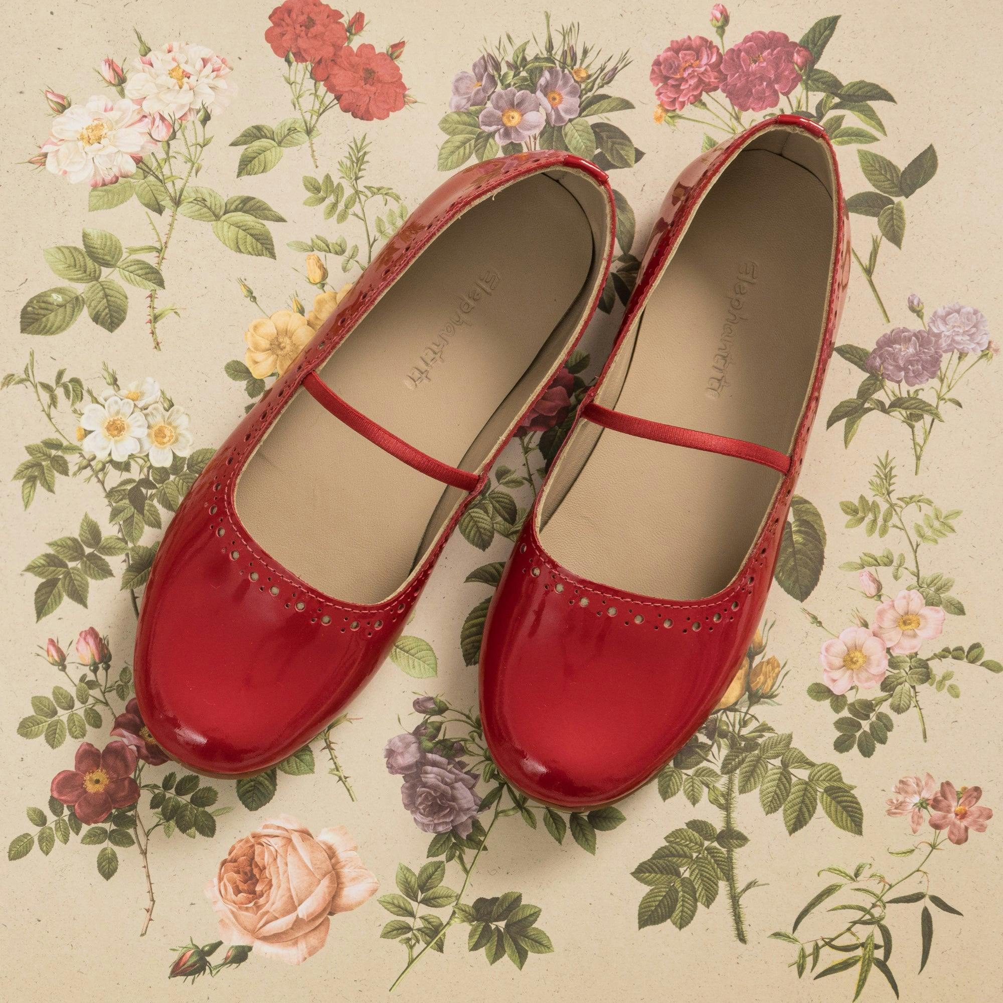 Sasha Ballet Flat | Red Leather