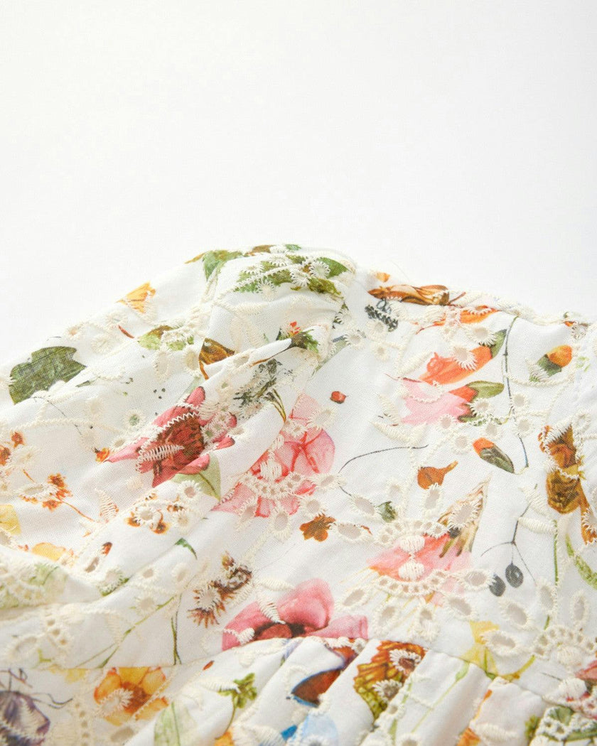 Christina Embroidered Mini Dress