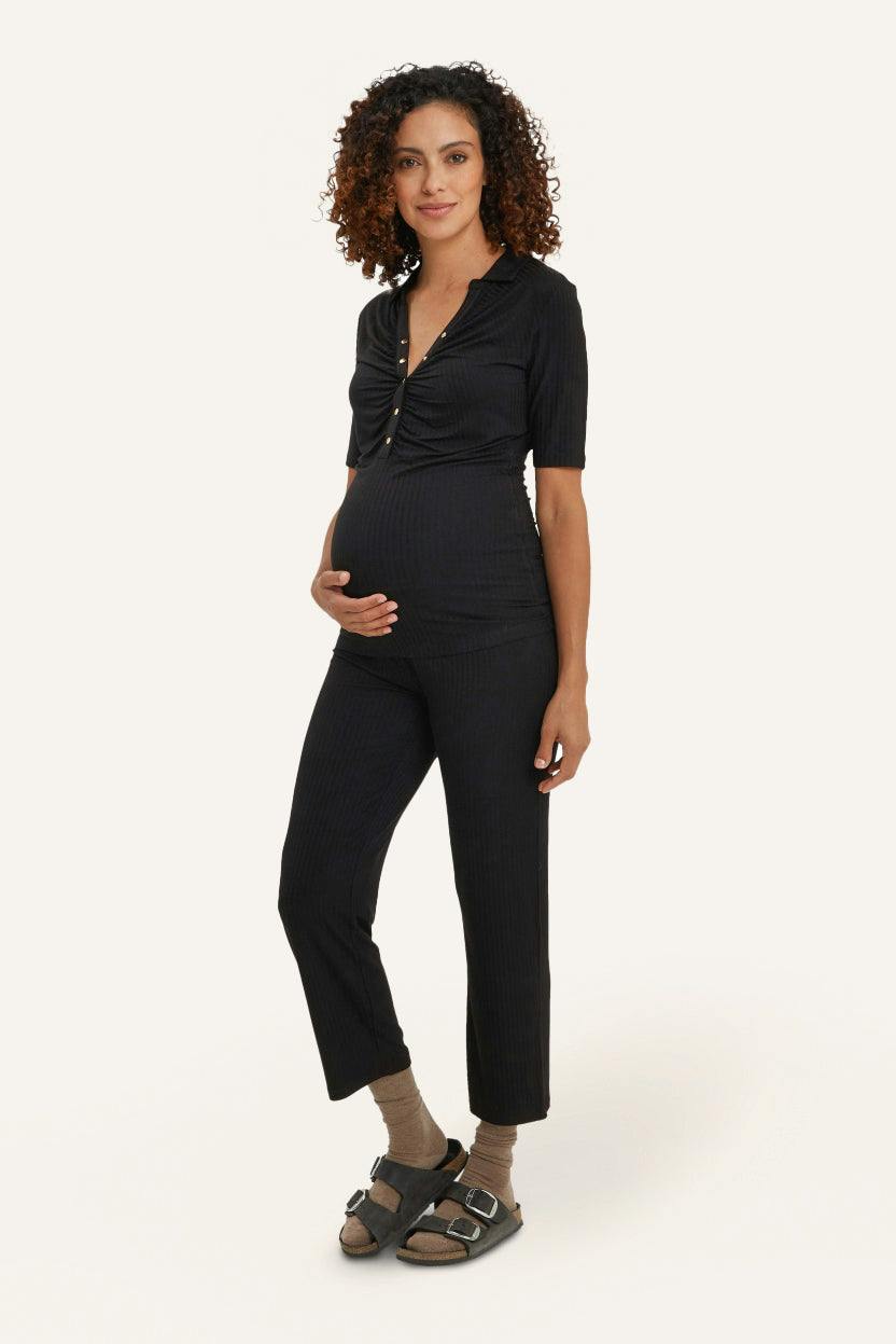 Calista Maternity & Nursing Polo Top