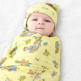 Teddy Picnic Bamboo Swaddle & Beanie Set
