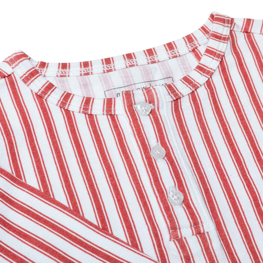 unisex ribbon ticking stripe pima pajamas set