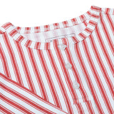 unisex ribbon ticking stripe pima pajamas set