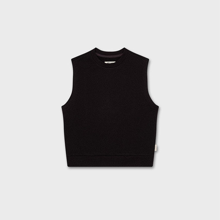 Cotton Sleeveless Sweatshirt